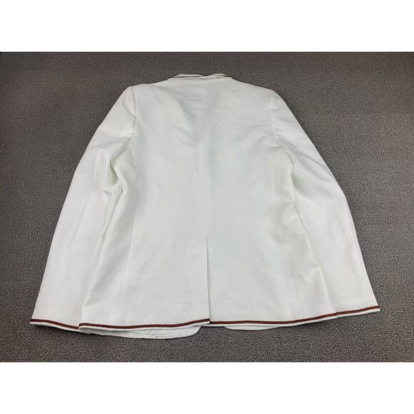 Pompomme‎ Girls 14Y White Black Trim Single Button Blazer - Picture 2 of 10